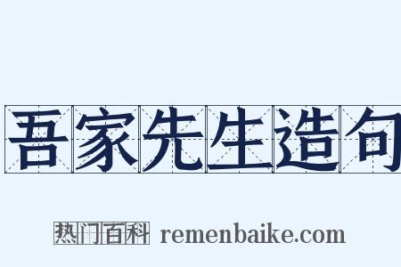 吾家先生造句是什么意思的图片